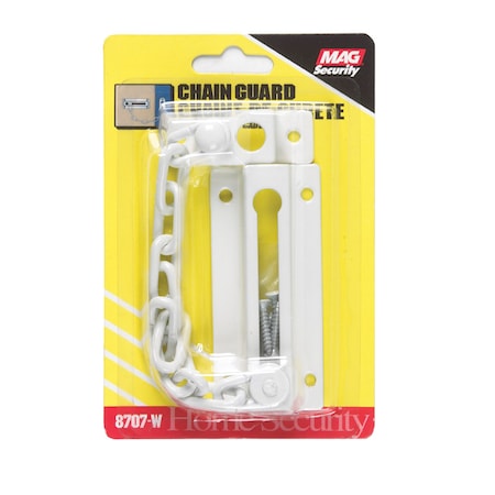 Prime-Line Prime-Line 3.31 in. L White Steel Chain Door Guard U 9852